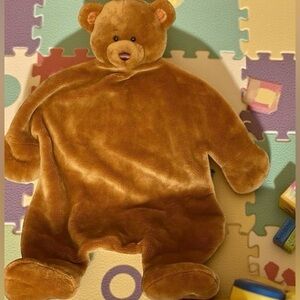 Ganz Heritage  Plush Brown Bear Blanket Rug Mat 31”X 20” child’s room decor soft